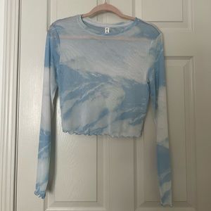 Mesh Long Sleeve Top